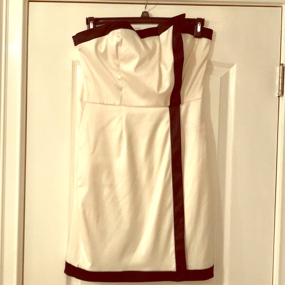 White and black dress